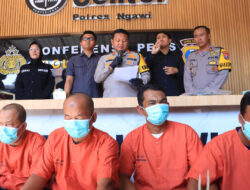 Polres Ngawi Berhasil Ungkap Kasus Tipu Gelap Cokat Roka, 3 Residivis Diamankan