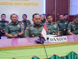 Antisipasi Darurat Pangan Nasional, Dandim Ikuti Pengarahan Bidang Pertanian Melalui Vicon