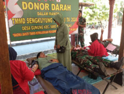 Satgas TMMD Gelar Bakti Sosial Donor Darah di Desa Gunung