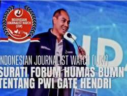 IJW Surati Forum Humas BUMN Terkait PWI GATE Korupsi Dana Bantuan BUMN ke PWI Pusat
