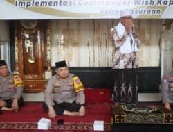 Tingkatkan Ketaqwaan dan Kedisiplinan, Kapolres Pasuruan Gelar Binrohtal Bersama Anggota Dan Santunan Anak Yatim