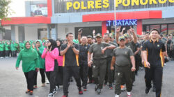 Olahraga Bersama, Rekatkan Sinergitas TNI Polri di Ponorogo