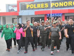 Olahraga Bersama, Rekatkan Sinergitas TNI Polri di Ponorogo