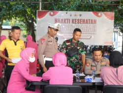 Kodim 0806/Trenggalek Ikuti Donor Darah Sambut Hari Bhayangkara ke-78 dan HKGB ke-72