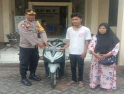 Warga Merasa Terharu dan Senang, Polsek Bangil Serahkan Motor Miliknya yang Hilang Dicuri Maling
