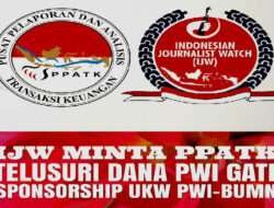 Indonesisn Jurnalistik Watch (IJW) minta PPATK Telusuri Aliran Dana PWI Gate Empat Oknum PWI pusat