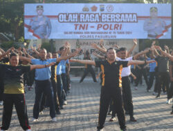 Sinergitas Tanpa Batas, Polres Pasuruan Menggelar Olahraga Bersama TNI-POLRI