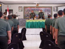 Tingkatkan Kemampuan Binter Prajurit, Kodim 0801/Pacitan Terima Bimbingan dan Sosialisasi dari Pusterad