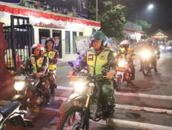 Patroli Skala Besar TNI – Polri Jaga Sitkamtibmas di Kota Mojokerto Jelang 1 Muharam