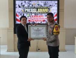 Polres Pasuruan Mendapat Penghargaan Presisi Award dari Lembaga Kajian Strategis Kepolisian Indonesia