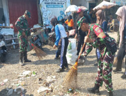 Kodim Boyolali Karya Bakti di Dua Pasar Tradisional Sekaligus