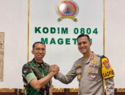 Sinergitas TNI-Polri Kapolres Magetan dan Dandim Jalin Silaturahmi Siap Kawal Pilkada 2024