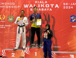 Prajurit Lantamal V Raih Medali Emas Pada Taekwondo Championship Piala Walikota Surabaya