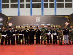 Pastikan Berjalan Aman, Dandim 0801/Pacitan Hadiri Pengesahan Warga Baru TK I PSHT Cab. Pacitan