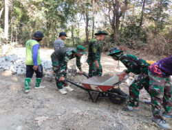 Satgas TMMD 121 Kodim Ngawi: Kebersamaan dan Kompak Wujud Nyata Kemanunggalan TNI Bersama Rakyat