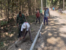 Hari Kedelepan TMMD 121Kodim Ngawi, Fokuskan Pengisian Lapisan Pasir Bawah Jalan Poros Dusun Ngaem