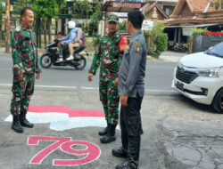 Danramil 03/Serengan Bersama Babinsa Himbau Masyarakat Meriahkan HUT RI ke -79