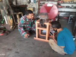 Sambangi Pelaku UMKM Home Industry Alsintan, Babinsa Pajang Berikan Motivasi Dan Semangat Kerja