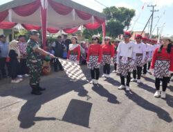 Kolaborasi Koramil dan Forkopimcam Durenan Sukseskan Gerak Jalan Spektakuler HUT ke-79 Kemerdekaan RI