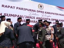 Dandim Ngawi Hadiri Rapat Paripurna DPRD Ngawi dan Pengucapan Sumpah Janji Anggota DPRD Periode 2024-2029