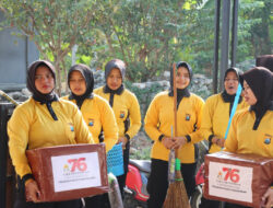 Sambut Hari Jadi ke-76, Polwan Polres Pamekasan Gelar Kerja Bakti Religi dan Bakti Sosial