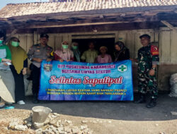 Babinsa Koramil Karangjati Bersama Petugas Puskesmas Laksanakan Kegiatan Program Selintas Sapu Lipat