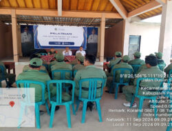 Babinsa Koramil 0801/08 Tulakan Laksanakan Pelatihan Peningkatan Kapasitas Linmas