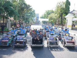 Paguyuban Becak Lamongan Deklarasikan Dukungan Yes-Dirham