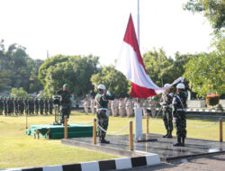 Upacara Bendera 17 an Kodim 0802/Ponorogo. Pangdam V/Brawijaya Tegaskan : Pilkada Serentak Netralitas TNI Harga Mati