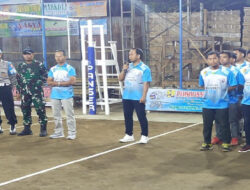 Babinsa Nogosari Dukung Sportifitas Turnamen Bola Voly di Wilayah