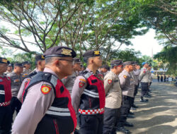 Polresta Banyuwangi Siagakan Ratusan Personel Pengamanan Penetapan Nomor Urut Paslon Pilkada 2024