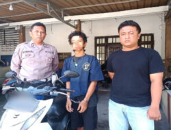 Polisi Berhasil Amankan Tersangka Curanmor yang Terekam CCTV di Kedinding