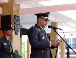 Sebagai Irup HUT TNI ke-79, Dandim 0801/Pacitan bacakan Amanat Panglima TNI