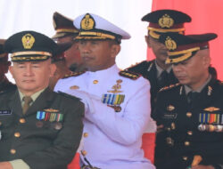 Dansatdik -4 Manado Hadiri Upacara HUT Ke-79 TNI di Kawasan Megamas