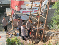 Lagi, Polres Tulungagung Bangun Sumur Dalam untuk Warga