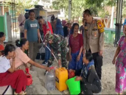 Sinergitas 3 Pilar, Polres Bondowoso Bantu Air Bersih Untuk Warga Desa Keprak