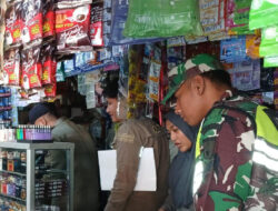 Berantas Peredaran Jual Beli Rokok Ilegal,Babinsa Ramil 0801/04 Tegalombo Lakukan Sidak