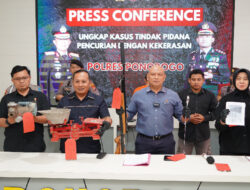 Polres Ponorogo Berhasil Amankan Tersangka Pencuri yang Pukul Korban Pakai Kunci Inggris