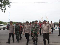 Personel Gabungan Polres Sampang dan TNI Gelar KRYD Jaga Kondusifitas Tahapan Pilkada 2024