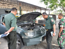 Cek Kendaraan Dinas, Tim Wasgiatlog Kodam V/Brawijaya Kunjungi Kodim 0802/Ponorogo