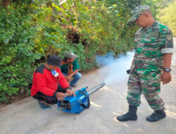 Jaga Lingkungan Tetap Sehat, Babinsa Kodim 0802/Ponorogo Pendampingan Fogging