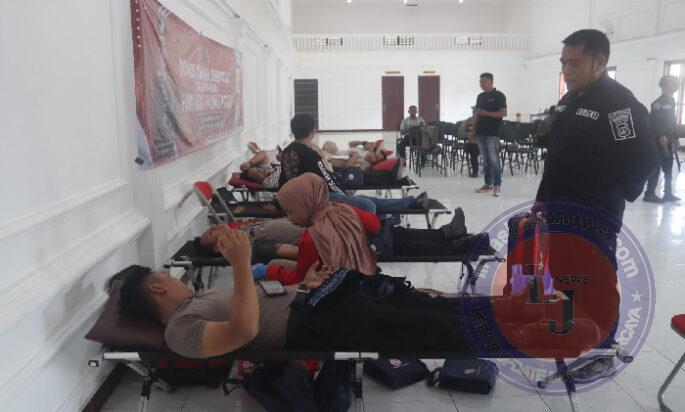 Humas Polres Pasuruan Gelar Donor Darah Bersama Media