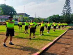 Jaga Kondisi Tubuh Tetap Prima, Kodim 0801/Pacitan Melaksanakan Senam SKJ dan Lari Pagi