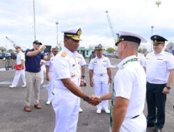 Lantamal V Sambut Kedatangan Empat Kapal Perang Angkatan Laut Russia