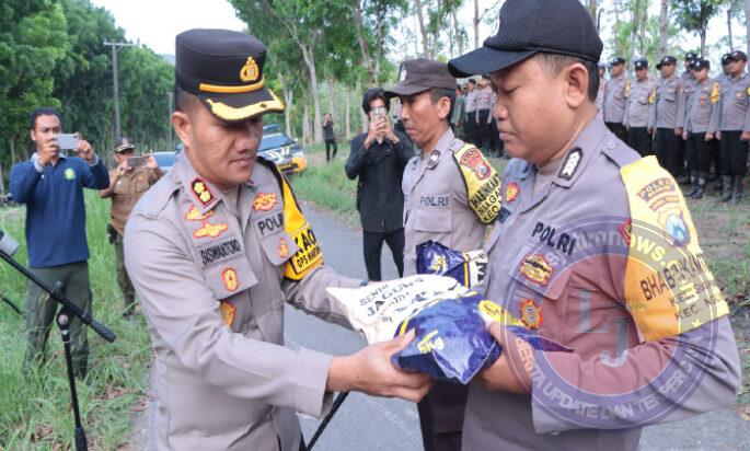 Polres Nganjuk Dorong Ketahanan Pangan Melalui Penanaman Jagung dan Budidaya Ikan di Lahan 12,2 Hektare