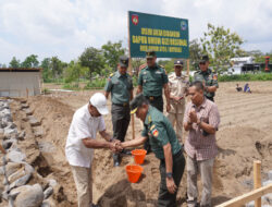 Peletakan Batu Pertama Pembangunan Dapur Umum Gizi Nasional Oleh Kodim Boyolali