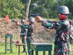 Kodim 0801/Pacitan Menggelar Latihan Menembak Pistol