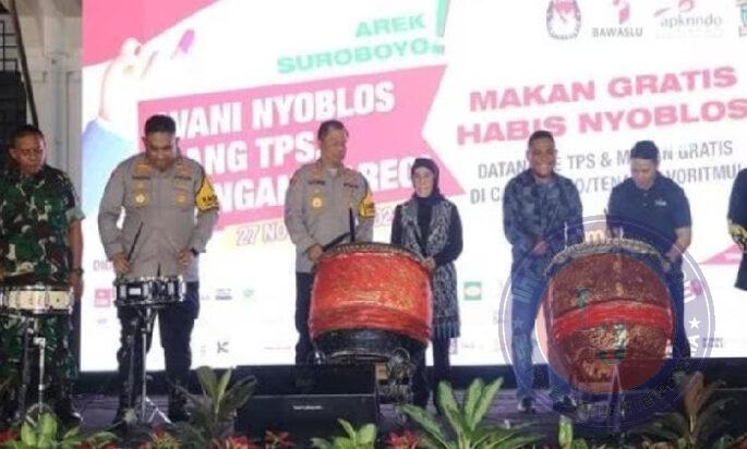 Warga Antusias Sambut Program Makan Gratis “Mari Nyoblos Mangan Wareg” di Kota Surabaya