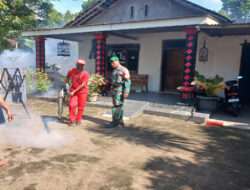 Babinsa Banyudono Dampingi Giat Fogging di Desa Bendan