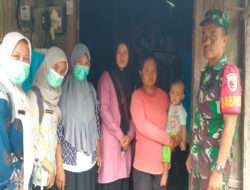 Guna Cegah Stunting, Babinsa Koramil 0805/12 Mantingan Dampingi Kegiatan Posyandu di Wilayah